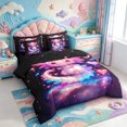 thumbnail image 2 of Manfei 3D Print Axolotl 7-Piece Twin Bedding,Ocean Animal Bedding Comforter Set,Black Reversible, 2 of 7