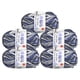 thumbnail image 1 of Uxcell paquete de 5 ovillos de 50g de hilo de mezcla de algodón para ganchillo, Azul Gris, 1 of 7