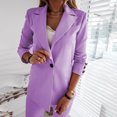 thumbnail image 2 of Lilgiuy Womens Coat Jacket Solid Long Sleeve Outerwear Tops,Purple,4(S) Winter Dresses for 2022, 2 of 5