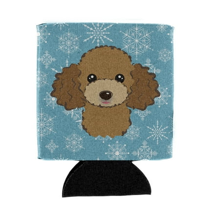 

Carolines Treasures BB1690CC Snowflake Chocolate Brown Poodle Can or Bottle Hugger Can Hugger multicolor