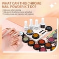 thumbnail image 3 of Saviland 39Pcs Chrome Nail Powder Kit - 16 Colors Holographic Metallic Mirror Effect Gold Nail Powder for Builder Nail Gel with Base & Top Gel, Matte Top, Gel Nail Polish, 3 of 8