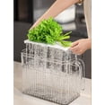 thumbnail image 4 of Kitchen Refrigerator Organizer Containers, Stackable Food Storage Container With Lid Handle, Fresh Container With Basket, 4 of 5