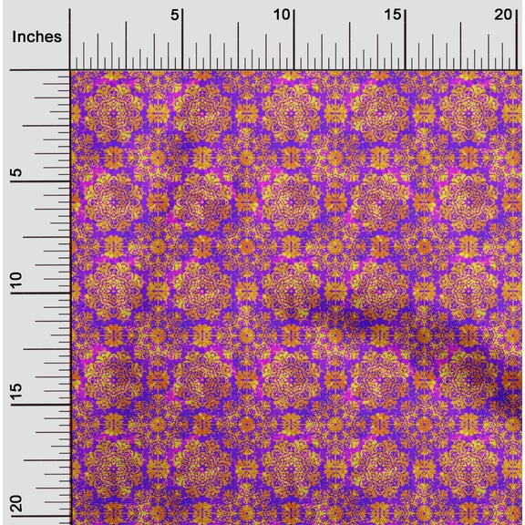 oneOone Cotton Poplin Twill Violet Fabric Batik Sewing Material Print Fabric By The Yard 56 Inch Wide