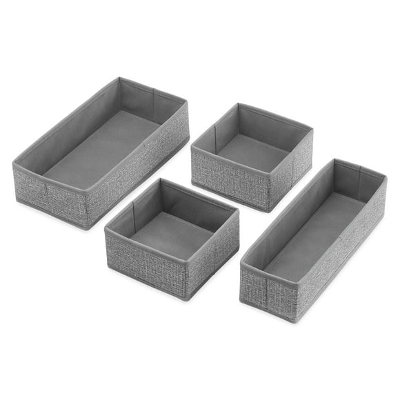 Whitmor 6283-9871 Juego De Organizador De Cajones Gris Con 4 Rayas Cruzadas
