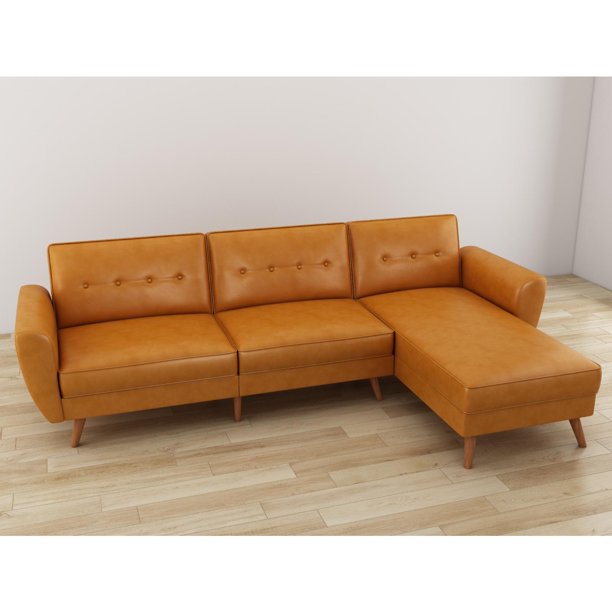 Gold Sparrow Glenview Convertible Sofa Bed Sectional with Storage