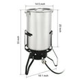 thumbnail image 3 of Ktaxon Propane Outdoor Fryer Stainless Steel Frying/Boiling Turkey Fryer Pot 50QT, 3 of 18