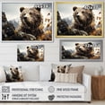 thumbnail image 4 of Designart "Bear Monochrome horizon Photography" Animals Floater Framed Canvas Print, 4 of 7