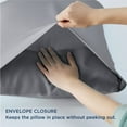 thumbnail image 2 of Dr Pillow BK4836 20 x 30 in. Luxury Bamboo Cooling Queen Size Pillowcase, Gray - Set of 4, 2 of 5
