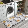 thumbnail image 3 of White Gray Photo Frame Daisy Sunflower Pattern Kitchen Rug Mat,Kitchen Runner Rugs Non Skid Washable,Decorative Kitchen Floor Mats for Kitchen,Sink,Laundry,17"x47.2", 3 of 7