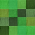 thumbnail image 1 of Ahgly Company Tapis d'Intérieur Lavable en Machine Carré Transitionnel Vert Néon, 7 Pieds Carré, 1 of 7