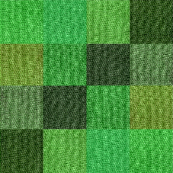 Ahgly Company Indoor Square Patterned Neon Green Area Rugs, 7' Square