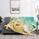 thumbnail image 2 of Balery Starfish And Seashell On The Beach Manta de Franela con Dibujo, Lujo Ultra Suave y Cálido, Antipelusa y Resistente a las Arrugas para Cama, Sofá, Camping -40"x30", 2 of 6