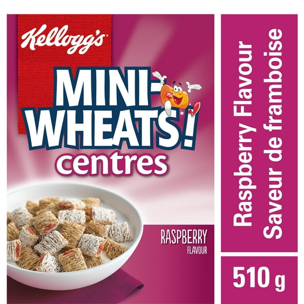 Céréales Kellogg's Mini-Wheats Centres, Saveur de framboise, 510 g