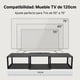 thumbnail image 2 of Mueble de TV flotante negro con luces LED, enchufe y 2 puertos USB,tamaño 120x28x25cm, 2 of 9