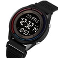 thumbnail image 4 of Luminous Multifunctional Digital Sports Watch, waterproof chronograph watch with alarm countdown, soft silicone strap for outdoor use,,Multicolor B, 4 of 5