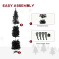 thumbnail image 3 of Resenkos 7ft Slim Artificial Pencil Christmas Tree - 499 Realistic Branch Tips & Plastic Stand, Black, 3 of 7