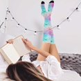 thumbnail image 5 of Dailycode Sheer Knee High Stockings for Women Rainbow Fish Scale, 5 of 7