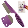 thumbnail image 2 of UYGDUY-2 Pack Professional Pets Eye Combs,Pets Grooming Comb Kit,Stainless Steel Tear Stain Remover for Cats & Dogs,Flea Lice Comb,Gentle Curved Comb Teeth,Precisely Removes Stains (Pet comb set), 2 of 4