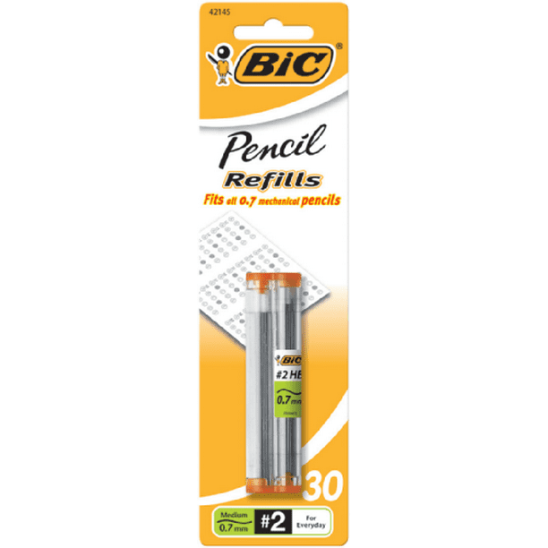 BIC Mechanical Pencil Refills, No. 2 HB, 0.7 mm, 30 Pack - Walmart.com ...