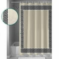 thumbnail image 3 of Shower Curtains Sets for Bathroom Decor Geometric Chic Black Frame Waterproof Bathroom Curtain with Hooks, Greek Style for Bathroom Decor,72x72IN, 3 of 7