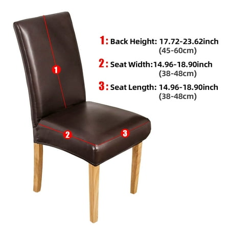 Dining Room Chair Slipcovers Pu Leather Seat Covers Stretch Furniture Protector For Armchair Removable Elastic Parsons Case Home Restaurant Hotel Ceremony Canada Dining Room Chair Slipcovers Pu Leather, High Back Leather Chair Covers