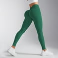 thumbnail image 2 of Arlun V Back Leggings for Women Scrunch Lifting Gym Workout Leggings High Waisted Stretch Soft Comfortable Ribbed Seamless Yoga Pants Fashion Sports Outfit Green M, 2 of 4