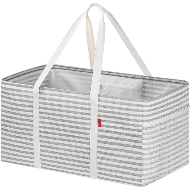 Bolsa de mano LHZK, de pie, extra grande, utilitaria, con marco de metal