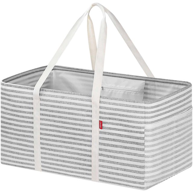 Bolsa de mano LHZK, de pie, extra grande, utilitaria, con marco de metal