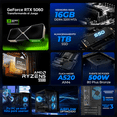 thumbnail image 3 of PC Gamer Completa Xtreme PC Gaming ALIENWARE NVIDIA GeForce RTX 5060 AMD Ryzen 5 5500 16GB SSD 1TB Monitor 32 180Hz WIFI gaming 1080p, estudios y multitarea, 3 of 6