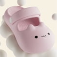 thumbnail image 5 of Djtdsds Kids Cat Face Closed-Toe Slide Sandals Soft Non- Shoes Color:Pink,Size:12-13 Years, 5 of 8