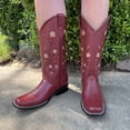 thumbnail image 3 of GadwallAR Women's Erin Full Leather Western Boot with Classic Leather Sole Cherry 7, 3 of 6
