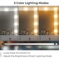 thumbnail image 6 of White Vanity Desk with Illuminated Mirror & Power Outlet, 11 Drawers Vanity Table with Chair, Makeup Vanity with 12 LED Lights, Tempered Glass Top, Dressing Table for Bedroom,Dressing Room, 6 of 7