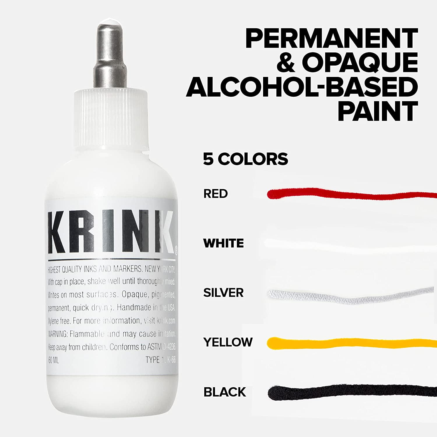 Krink K-66 Steel Tip Paint Marker, White