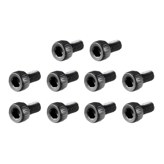 M3 x 6mm Alloy Steel Hex Bolt Socket Head Cap Screws Black 100Pcs