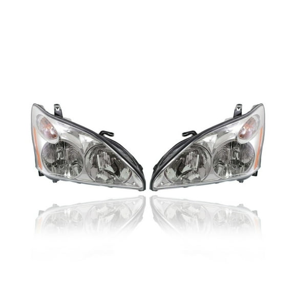 Headlight Assembly - Compatible/Replacement for '04-06 Lexus RX330, 07-09 RX350 (USA Built) - Halogen - Pair, Left Driver Right Passenger Set - 811100E010, 811500E010 CAPA