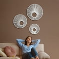 thumbnail image 7 of American Art Decor Round Paper Rope Wall Decor Set of 3, White - Boho Wall Art, Farmhouse Basket Style, 7 of 7