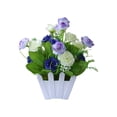 thumbnail image 2 of Arreglo floral artificial de plástico para interiores con pequeñas plantas en maceta, múltiples colores, decorativo para hogar, oficina y escritorio., 2 of 6