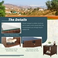 thumbnail image 6 of PAOLFOX 5 Piece Patio Wicker Furniture Set with Ottomans,Dark Blue, 6 of 8