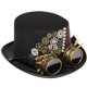 thumbnail image 3 of Sombrero de copa, estilo steampunk, gótico, piel de anime, 56 a 60 cm, unisex, 3 of 5