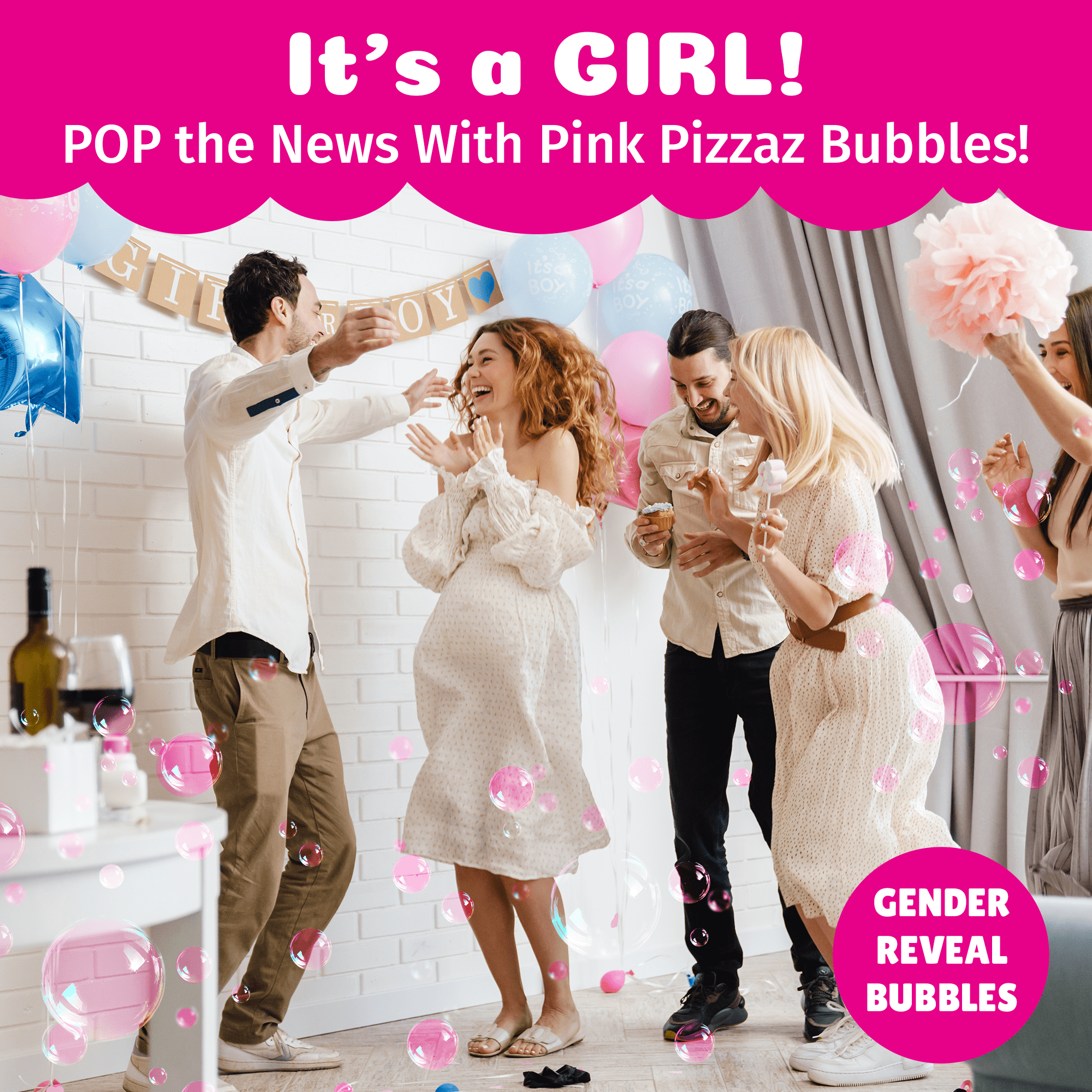 South Beach Bubbles Pink Pizzaz Refill Color Bubble Solution