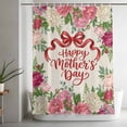 thumbnail image 5 of Mother's Day Standard Shower Curtain Set, Waterproof Shower Curtains for Bathroom, Spring Botanical Summer Flower Leaf Plant Washable Fabric Bath Curtain for Bathtub with Hooks 72x72 Inches, 5 of 9