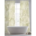 thumbnail image 5 of Ocean Shell Sheer Curtains 2 Panels Set Yellow Sea Shells Coral Stars Yellow Sheer Window Curtains Light Filtering Rod Pocket Voile Drapes for Bedroom Living Room 52"X96", 5 of 9
