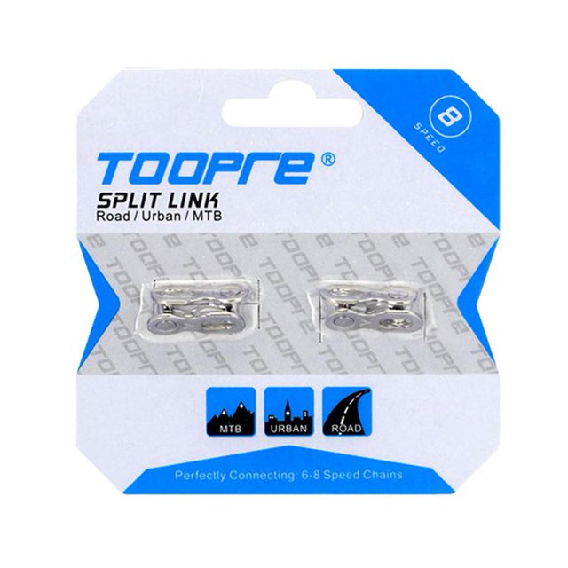TOOPRE 2 pares de conectores de eslabones de cadena de bicicleta MTB Bike Master Links 6/7/8S Ehuebsd Accesorios para bicicletas