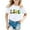 White, variant on lnmuld Tops for St Patricks Day Themed Short Sleeve Tee for Girls Youth Kids Printed Casual Top Size:12-13 Years