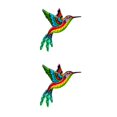 thumbnail image 1 of Wweixi Iron Hummingbird Hanging Home Decor Crafts Ornament Birds Outdoor Yellow 2Set, 1 of 6