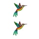 thumbnail image 4 of Inteprter Colibrí de hierro que cuelga la decoración del hogar Apariencia vívida Pájaros Jardín al aire libre Type1 NO1, 4 of 6