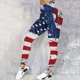 thumbnail image 3 of Gibobby Pantalones de yoga Mujeres Casual Cuatro de julio Día de la Independencia Impreso Deportes Leggings Pantalones largos(Rojo de la sandía,CH), 3 of 5