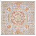 thumbnail image 6 of SAFAVIEH Micro-Loop Lyssa Medallion Area Rug, Green/Grey, 4' x 6', 6 of 9