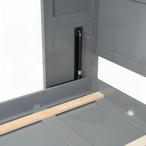 Queen Size Murphy Bed Wall Bed, Gray