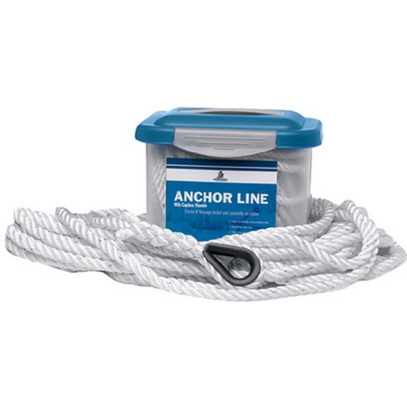 Samson Pro-Set Premium 3-Strand Twisted Nylon Anchor Line Twisted Anchor Line Size: 3/8" x 100'